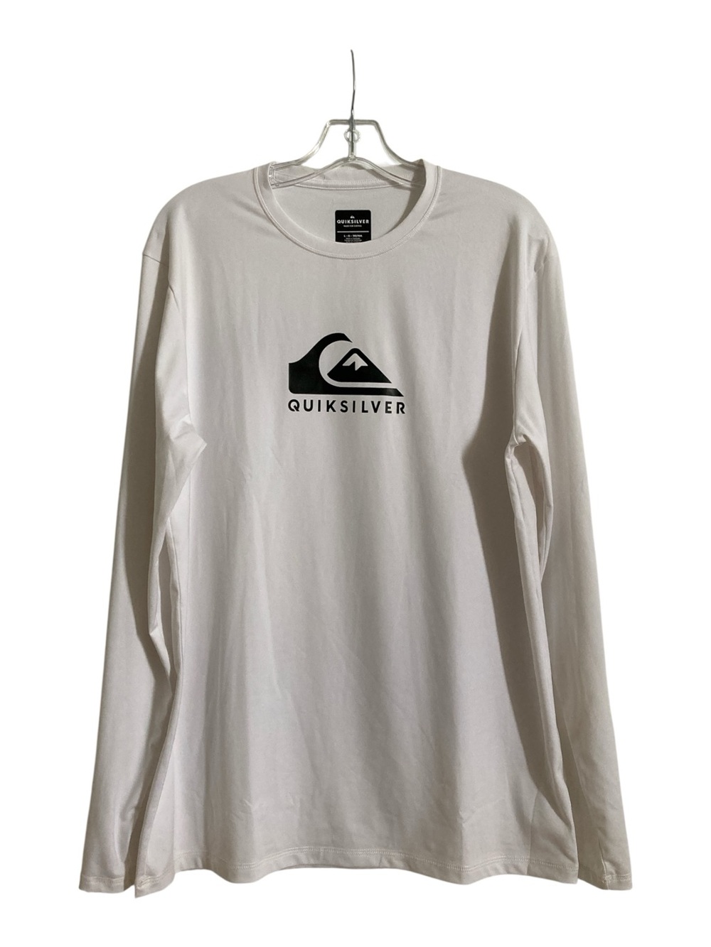 Quiksilver Large Mens Techwear Blend Surf Long Sleeve White Gorpcore Rash Guard